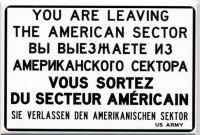 Magnet "You are leaving the American Sector"