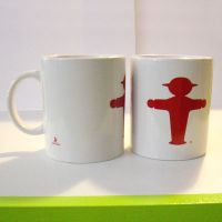 Ampelmann China Mug "Fr�haufsteher" Classic, red