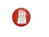 3D-Glass-Magnet Hamburg Flag, red