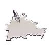 Anh�nger Landkarte Berlin, 925er Sterling Silber