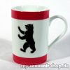 Hochwertiger Porzellanbecher mit vollfl�chig bedrucktem Berlin-Wappen aus unserer Flaggenbecher-Serie.