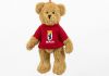 Knuffiger Pl�sch-Teddyb�r (ca. 30 cm gross) mit rotem Strickpullover. Der Pullover zeigt das Berlin-Wappen sowie den Schriftzug "Berlin".